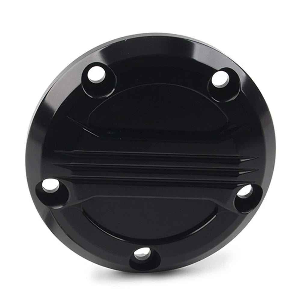 Fit Harley Twin Cam 99-17 Touring Electra Glide 5 Holes Timing Point Cover Black