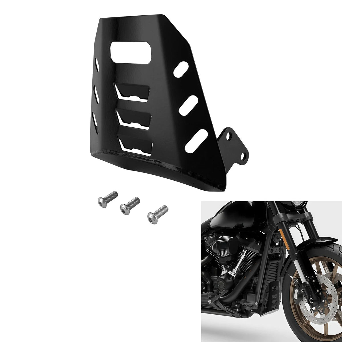 Front Chin Spoiler Fairing Plate Fit For Softail Street bob FXBB/FXBBS 2018-2025