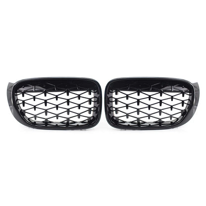 Meteor Front Kidney Grille Grill For BMW X3 F25 /X4 F26 2014-2017 Black