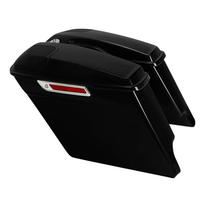 Hard Saddlebags 5 x 7"Speaker Grill & Bracket Fit For Harley Softail FLST 84-17
