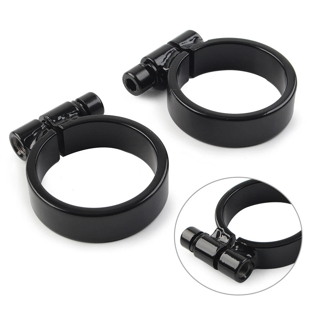 Fit Harley XL Ironhead Sportster 1000 Model 1957-1985 Exhaust Port Clamps Black