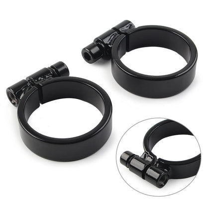 Fit Harley XL Ironhead Sportster 1000 Model 1957-1985 Exhaust Port Clamps Black