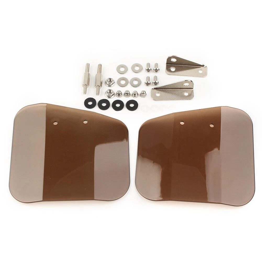 Air Wing Windshield Deflector Mirror Mount For Honda GL1800 F6B Motorcycle Tan
