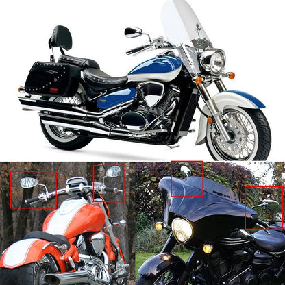 Chrome Long Stem Motorcycle Rear view Side Mirrors For Honda Shadow VT750 VT1100
