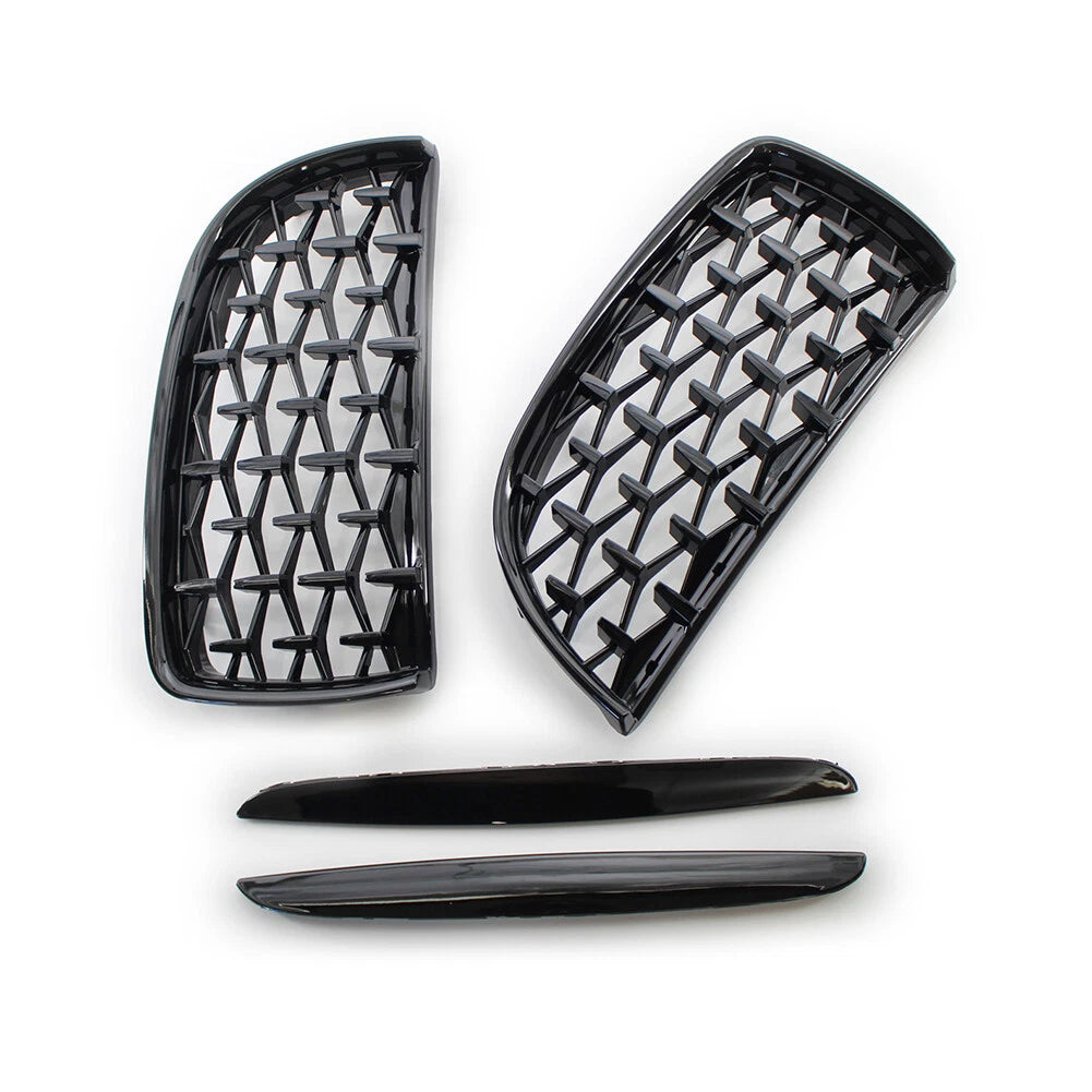 Diamond Black Front Kidney Grill Grille For BMW 3 Series E90 2005-2008 E91