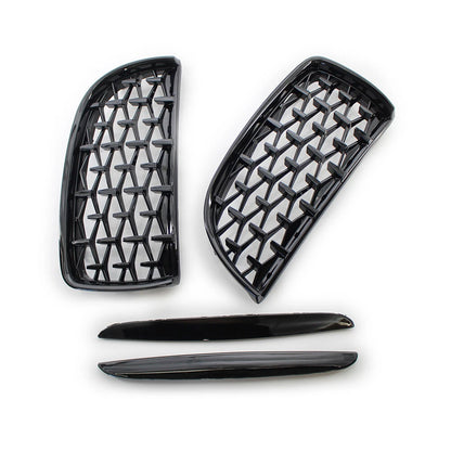 Diamond Black Front Kidney Grill Grille For BMW 3 Series E90 2005-2008 E91