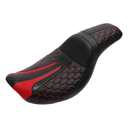 Black Red Driver Passenger Two-Up Seat Fit For Harley Dyna Low Rider FXDL 06-17