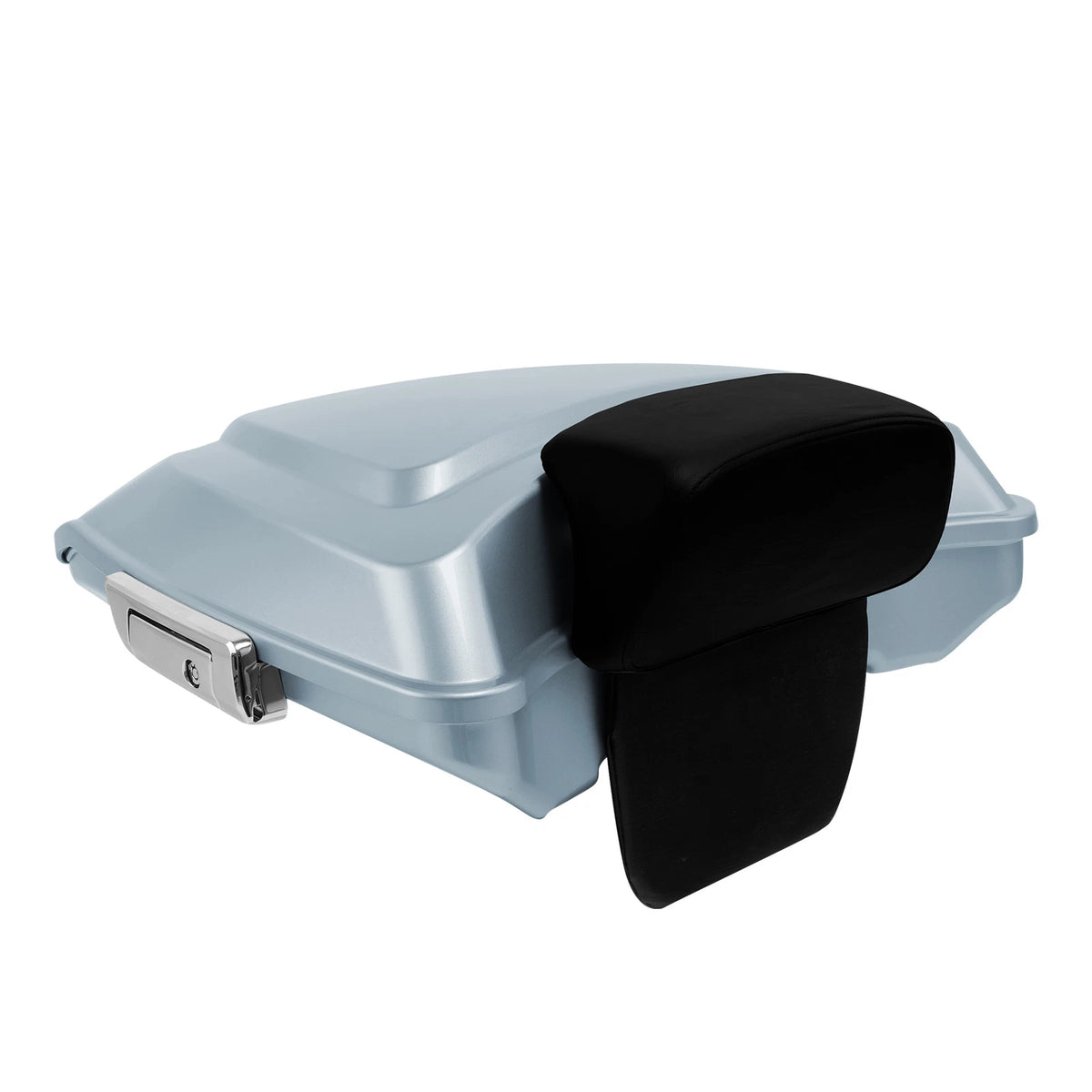 Silver Razor Trunk Backrest Pad Mount Rack For Harley Electra Street Glide 14-25