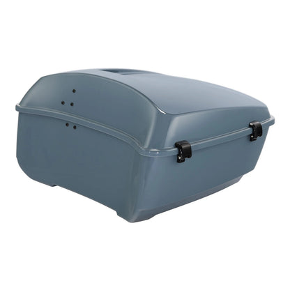 King Trunk Fit For HarleyTouring Street Glide 2014-2025 Sharkskin Blue Firestorm