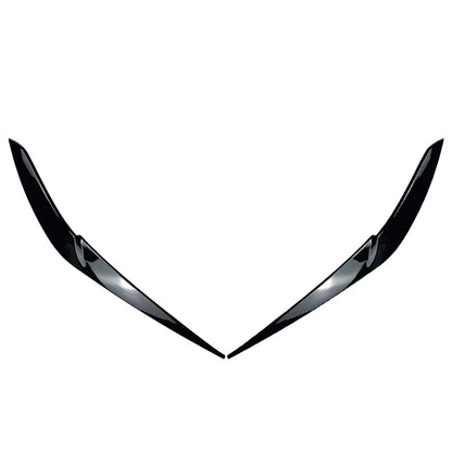 Glossy Black Front Fog Light Eyebrow Cover For BMW X5 2018-22 For BMW X6 2019-22