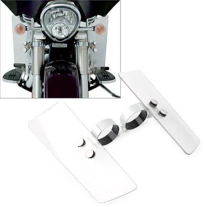 For Kawasaki Fit Suzuki For  Yamaha Shadow Memphis Shades Fork Deflectors Clear