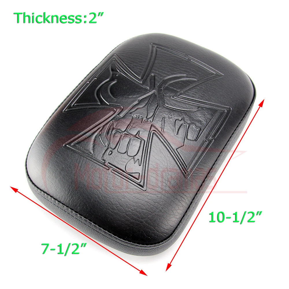 Skull Rear Pillion Back Seat 8 Suction Cups For Harley Chopper Sportster Softail
