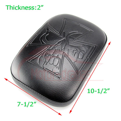Skull Rear Pillion Back Seat 8 Suction Cups For Harley Chopper Sportster Softail