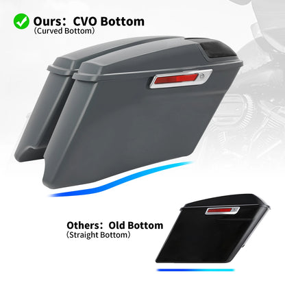 4" Stretched Saddlebags & 5" x 7" Speakers Fit For Harley Road Glide King 14-Up