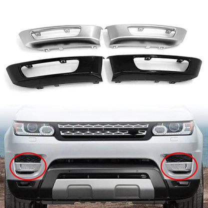 For Range Rover Sport 2014-2017 Front Bumper Fog Light Lamp Cover Silver 2PCS