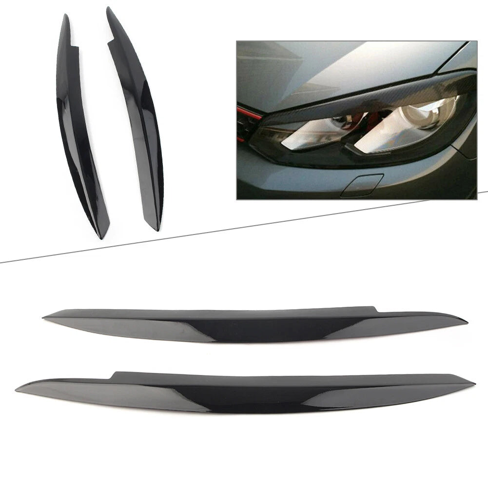 Front Headlight Cover Eyelid Eyebrow Eye Lid Brow Fit VW Golf VI MK6 2008-2013