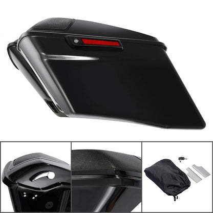 Vivid Black 4" Extended Hard Saddlebags Fit For Harley Touring Models 2014-Up US
