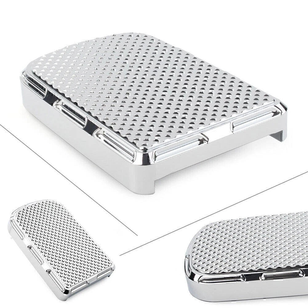 1Brake Pedal Pad Cover For Harley Road & Street Glide Softail Fatboy FLST Chrome