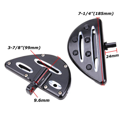 Rear Black Shallow Cut Passenger Floorboards For Harley Touring FLHX FLHR Dyna