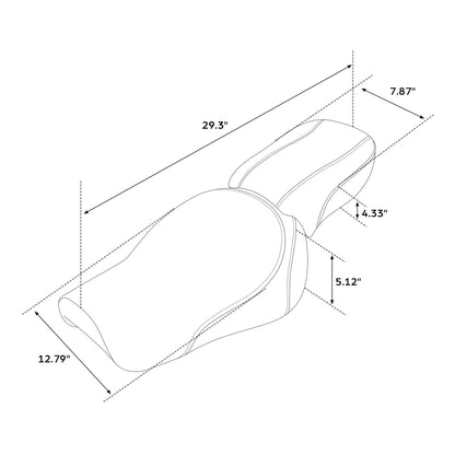 Rider Driver Passenger Seat Pillion Fit For Harley Iron 883 XL883N 16-22 17 18