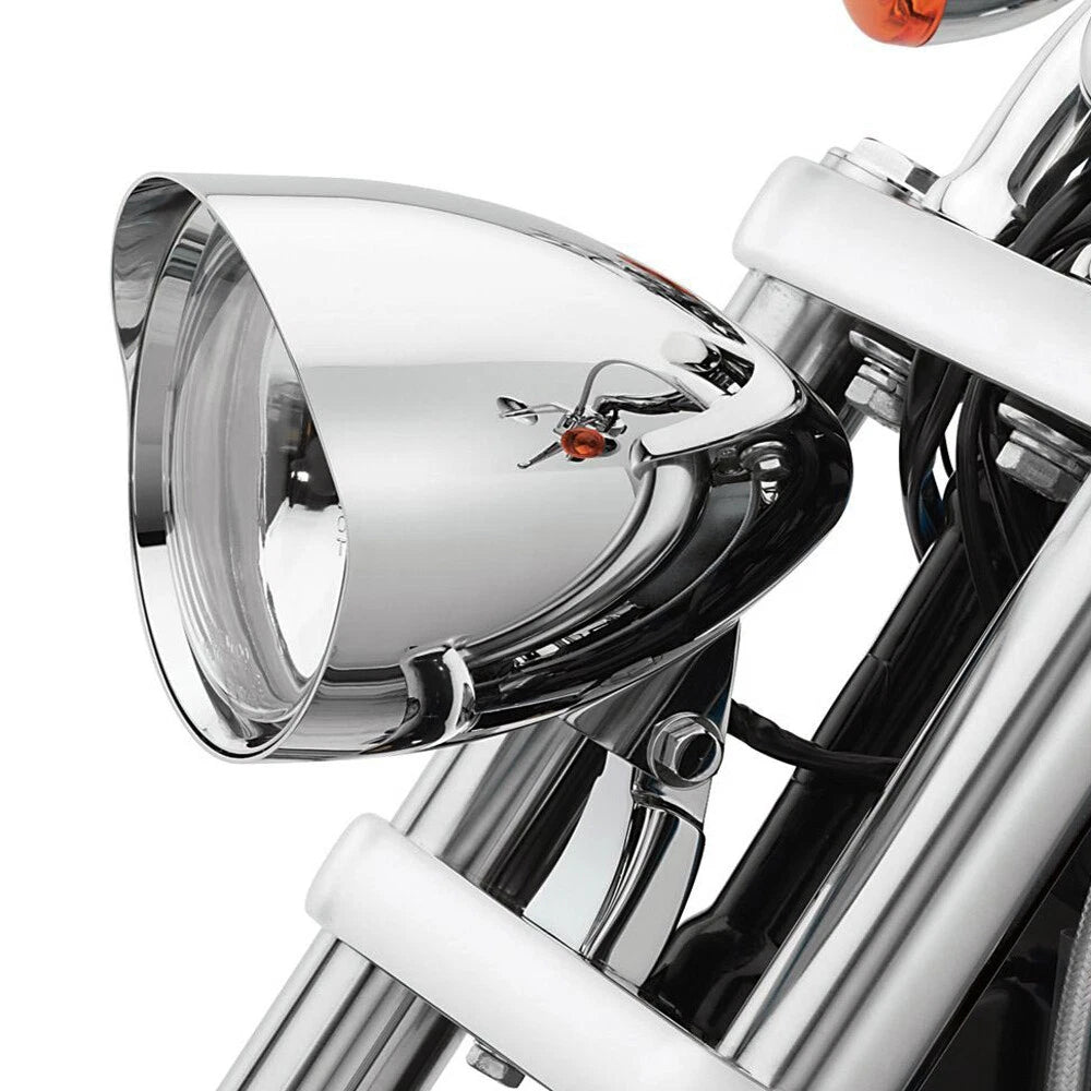 Motorcycle Chrome Aluminum Bullet Headlight Lamp Fit For Harley Bobber Chopper