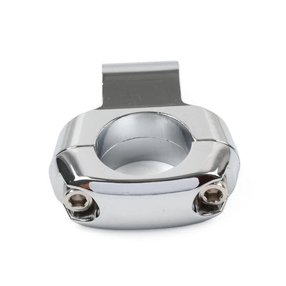 1 Handlebar Mirror Mounting Clamp Holder Bracket For Harley Dyna Fatboy Chrome