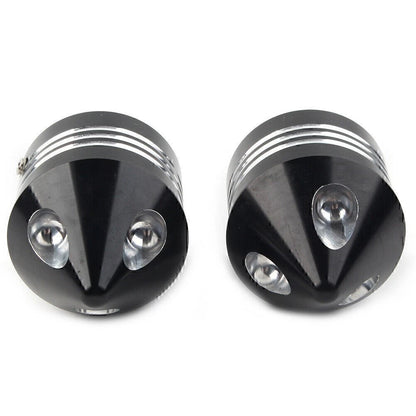 2Pcs Black Front Axle Cap Nut Cover For Harley Electra Glide Sportster FLHX