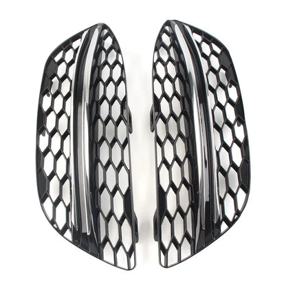 Fog Light Honeycomb Mesh Grilles Cover For Mercedes Benz C Class W205 C300 15-18