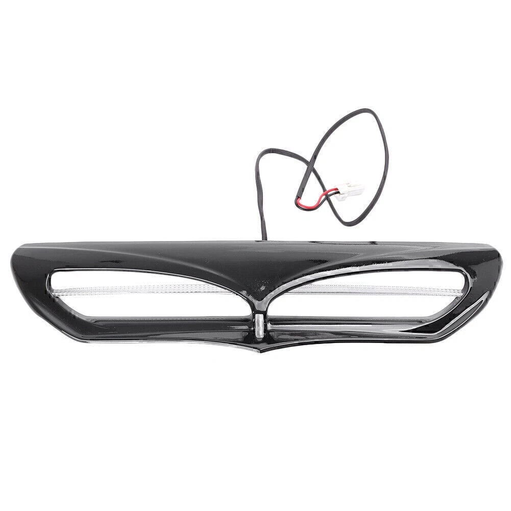 1x Black Batwing Fairing Bent Trim Accent w/ LED Lights Cover Fit Harley Touring