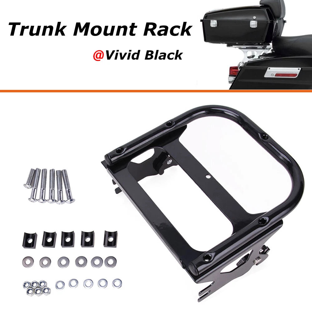 Detachable Two-up Tour Pack Pack Mount Luggage Rack For Harley Touring 1997-2008