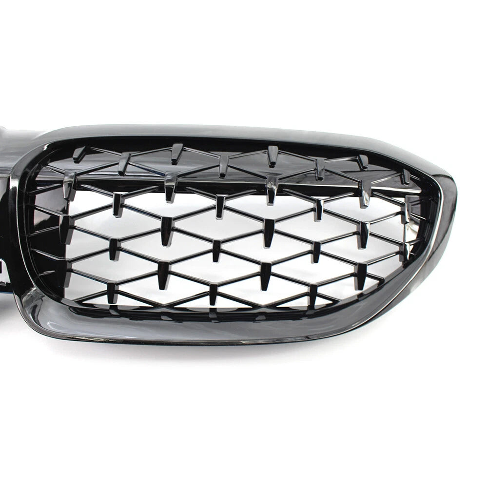 Grille Diamond Style Grill Kidney For BMW  3 Series G20 19-22 Glossy Black US