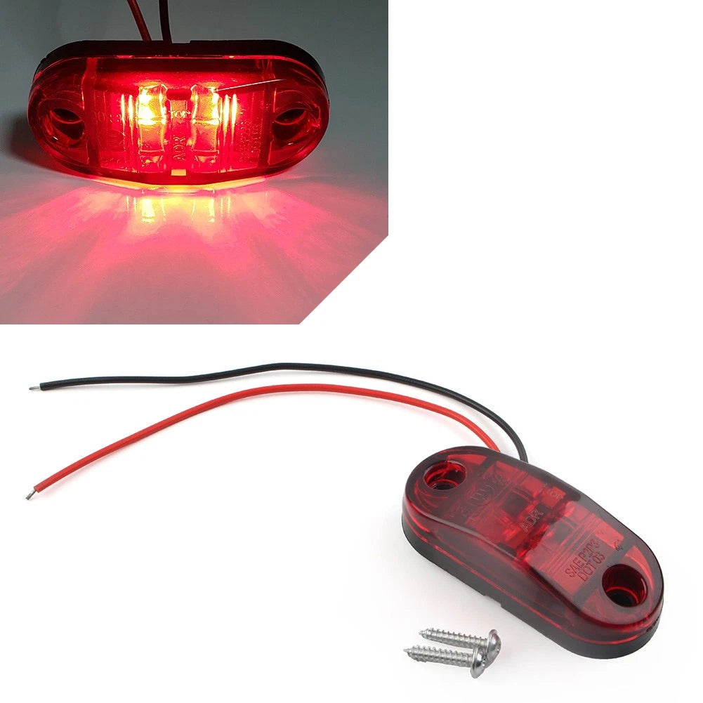 2 SMD LED Side Marker Light Identification Light For Truck Trailer RV SUV Red