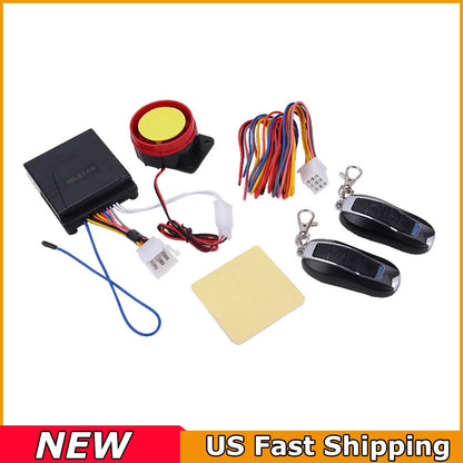 Motorcycle Scooter ATV Security Alarm System Anti-theft Remote Control Start