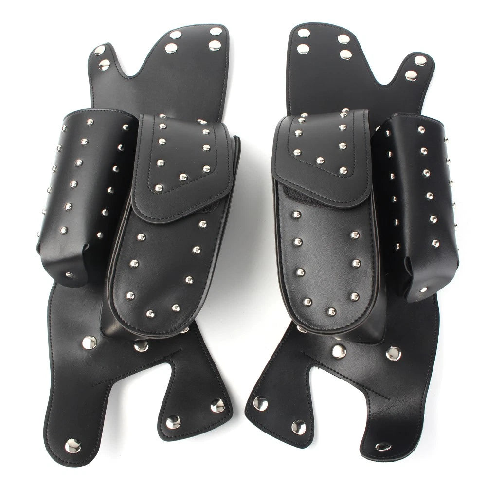 Engine Bar Saddlebag Guard Bag Water Bottle Holder For Harley Touring FLHT FLHR