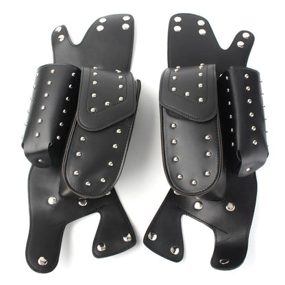Engine Bar Saddlebag Guard Bag Water Bottle Holder For Harley Touring FLHT FLHR