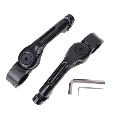 1.25" 32mm Gloss Black Long Angled Highway Engine Guard Foot Pegs Kit For Harley
