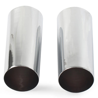 2x +2" Smooth Fork Tube Slider Covers Cowbells For Harley Electra Tri Glide FLHX