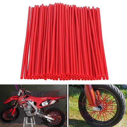 72Pcs Dirt Bike Spoke Covers Skins Wrap Wheel Rims Guard Protector Motorcycle RD