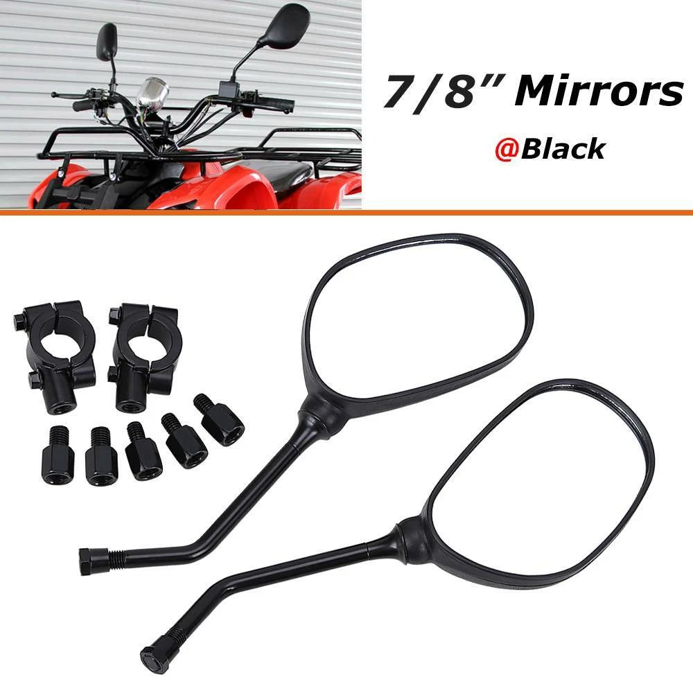 ATV Rear View Side Mirrors For Polaris Sportsman 400 450 500 550 570 Yamaha FZ1