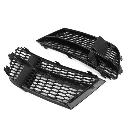 Open Mesh Honeycomb Front Bumper Fog Light Grille For Audi A3 S3