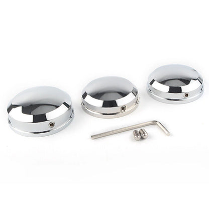 Upper Fork Stem Nut Covers Kit Chrome for Harley FLSS FLSTF FLSTFB FLSTFBS USA