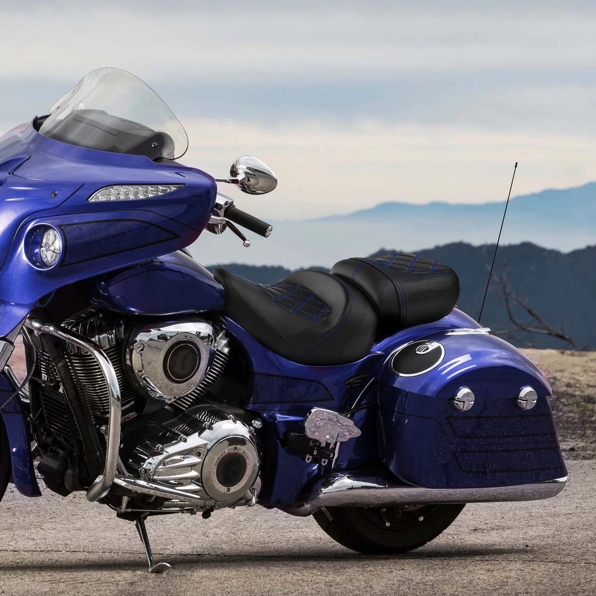 Black Driver Passenger Seat Fit For Indian Springfield 16-24 Chieftain 14-24 23