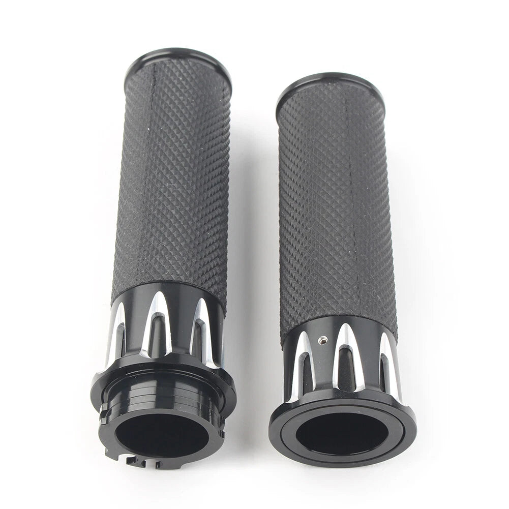 1'' Handle Bar Hand Grip For Harley Touring Street Glide Softail Dyna TU5 2pcs