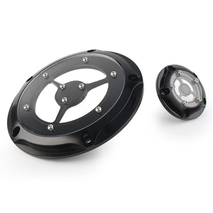 Black Derby Timing Timer Cover For Harley Road King Electra Glide Softail US