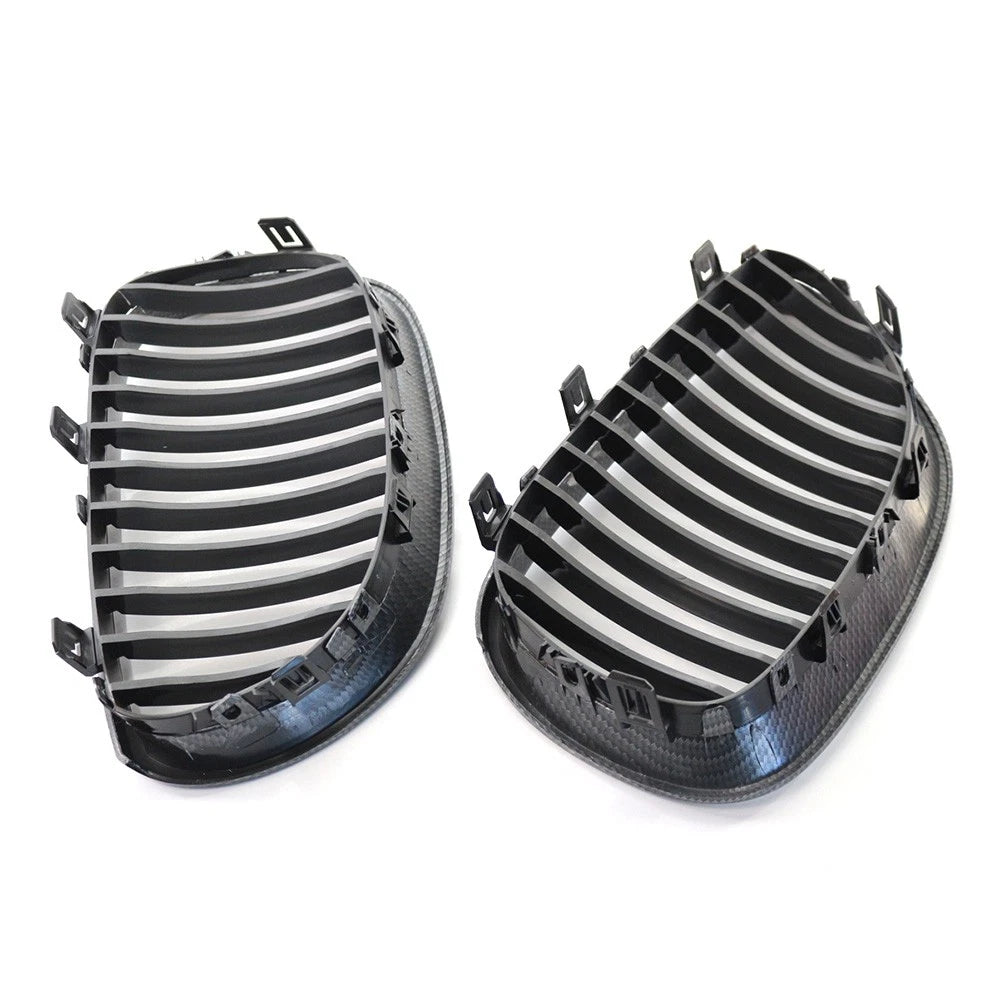 Front Kidney Grille Grill For BMW E60 E61 M5 5 Series 2004-2009 Carbon Pair US