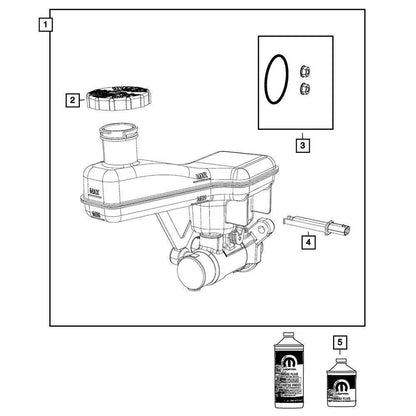 For Jeep Wrangler Compass Cherokee Pacifica 200 Master Cylinder Reservoir Cap US