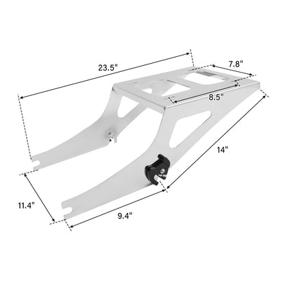 King Trunk Pad Two Up Mount Rack Luggage Fit For Harley Fatboy FLST 2008-2016 15