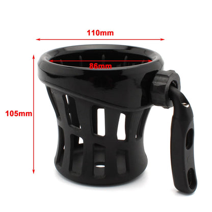 Handlebar Cup Holder Mount Drink W/ Mesh Basket Universal For Harley Black US