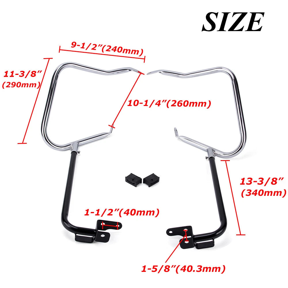 Saddlebag Bracket Guard Bars For Harley Touring Street Road Glide FLHX 2014-2023