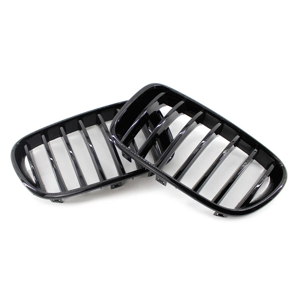 2x Front Radiator Kidney Grille For BMW X3 F25 2009-2017 51117237422 Gloss Black